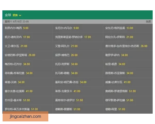 世界杯竞猜赔率全面解析及热门赛果预测指南揭秘
